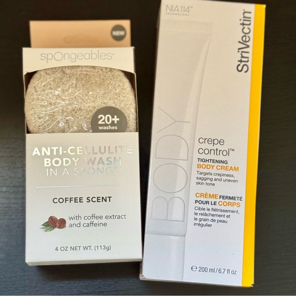 ✅ FINAL PRICE StriVectin Crepe Control Tightening Body Cream + Body Sponge